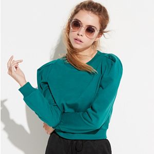 k/lab Green Crop Sweatshirt