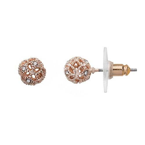 LC Lauren Conrad Openwork Ball Stud Earrings