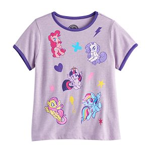 Girls 7-16 My Little Pony Pinkie Pie, Rarity, Twilight Sparkle, Fluttershy & Rainbow Dash Graphic Tee