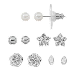 LC Lauren Conrad Star & Flower Stud Earring Set