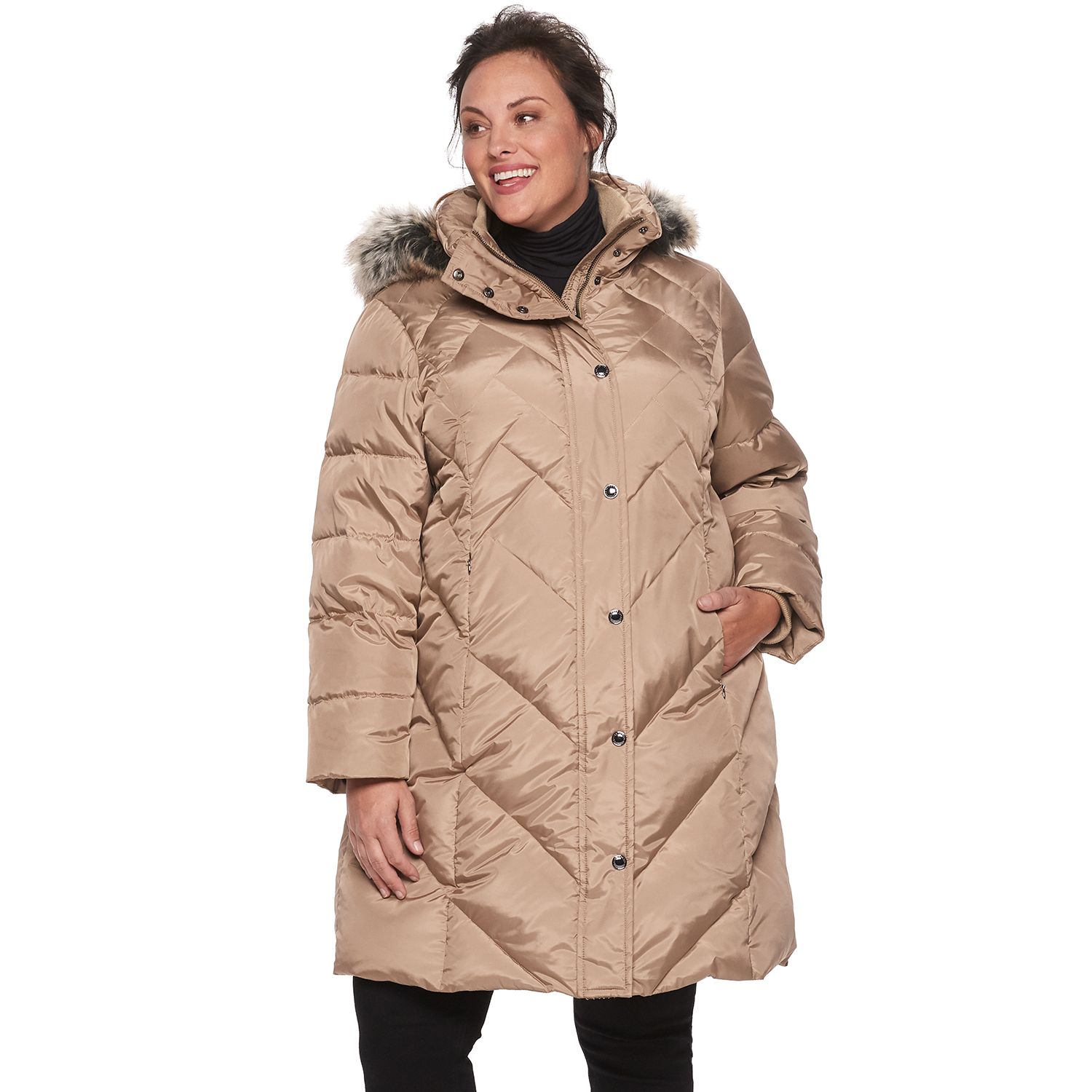 kohls womens plus winter coats