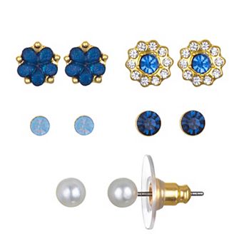 LC Lauren Conrad Flower Stud Earring Set