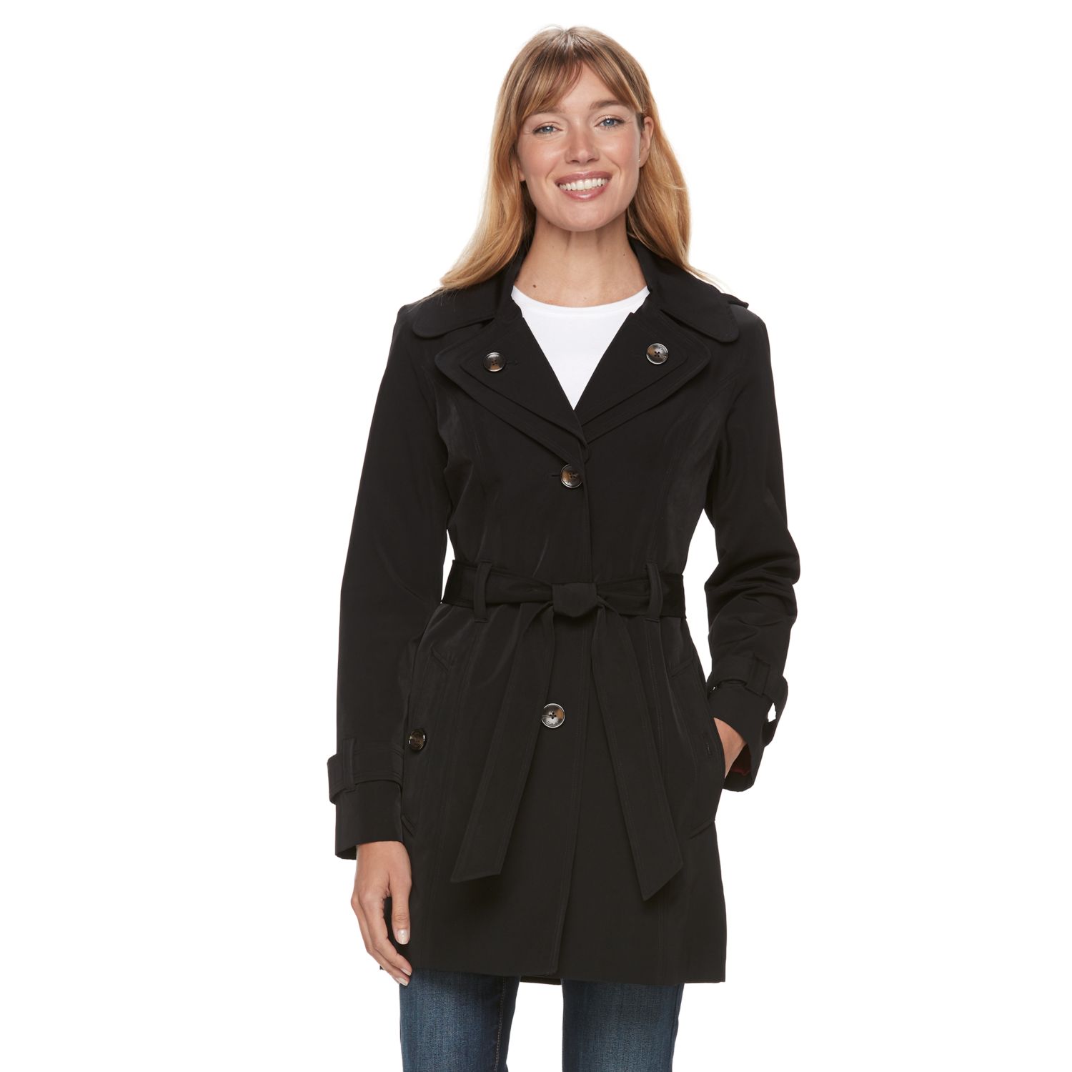 women's tower by london fog hooded rain jacket