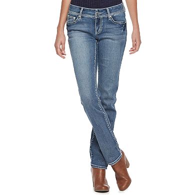 Women's Apt. 9® Embellished Straight-Leg Jeans