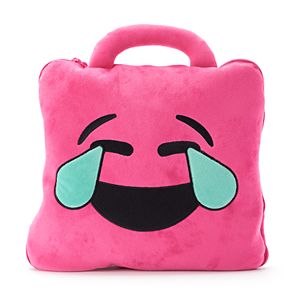 Tears of Joy Emoji 2-in-1 Convertible Blanket Pillow