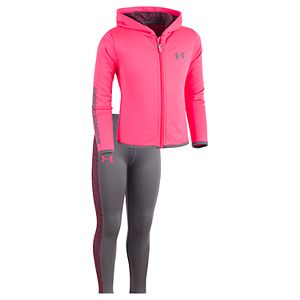Baby Girl Under Armour Chain Grid Hoodie & Leggings Set