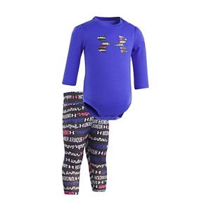 Baby Girl Under Armour Logo Bodysuit & Script Leggings Set