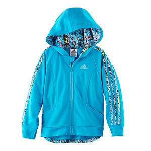Girls 4-6x adidas Hooded Tricot Lightweight Jacket