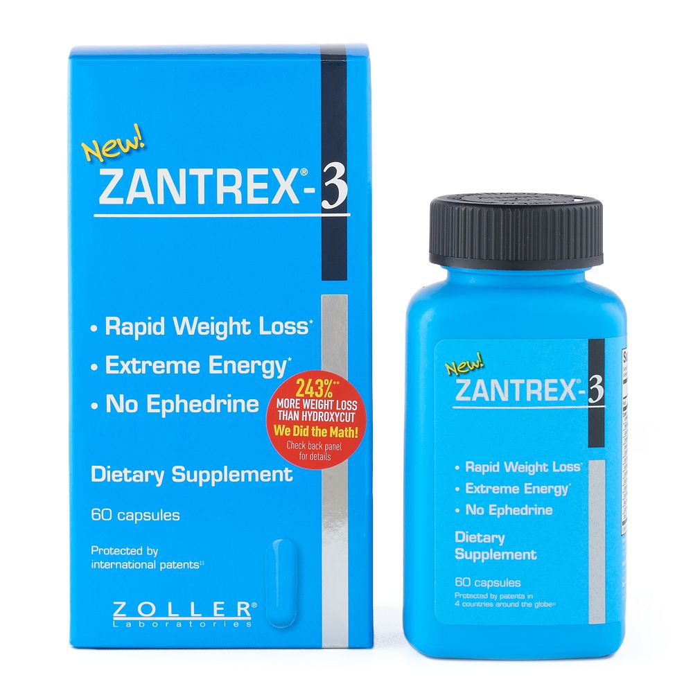 Zantrex 3 Rapid Weight Loss Dietary Supplement 60 Ct