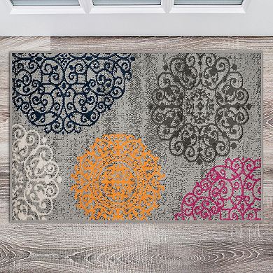 World Rug Gallery Toscana Contemporary Modern Floral Rug