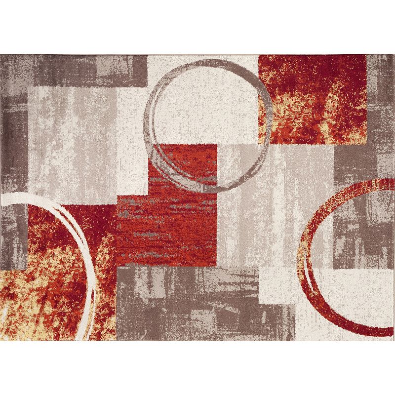 Main Street Rugs Alba Alb307 Multi 5'3" x 7'3" Area Rug