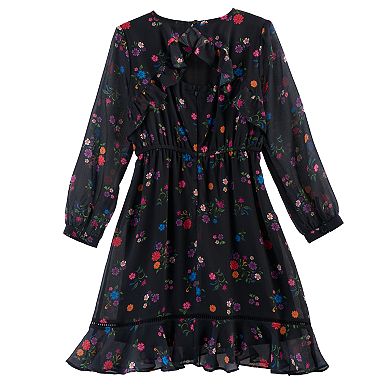 Disney D-Signed Coco Girls 7-16 Floral Print Ruffle Dress