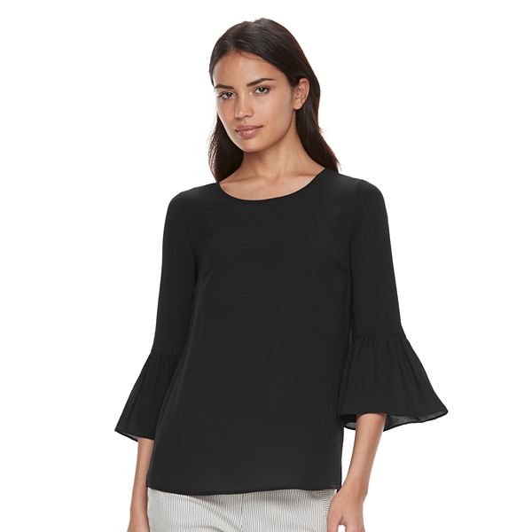 Women's ELLE™ Ruffle Bell-Sleeve Top