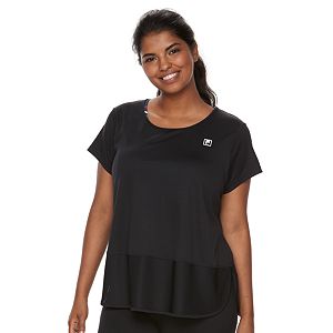 Plus Size Fila Sport® Mesh Inset Short Sleeve Tee