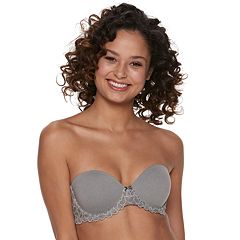 Womens Grey Strapless Bras Bras Underwear Clothing Kohl s