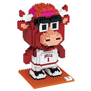 Forever Collectibles Chicago Bulls BRXLZ 3D Mascot Puzzle Set