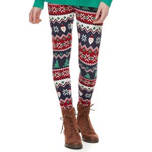 Juniors' SO® Holiday Leggings