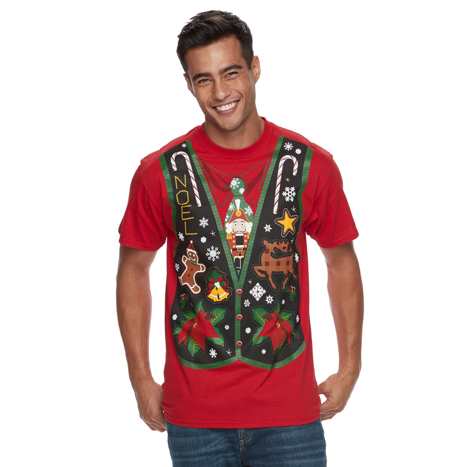 mens holiday sweater vest