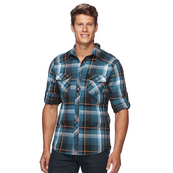 Men's Rock & Republic Plaid Button-Down Shirt