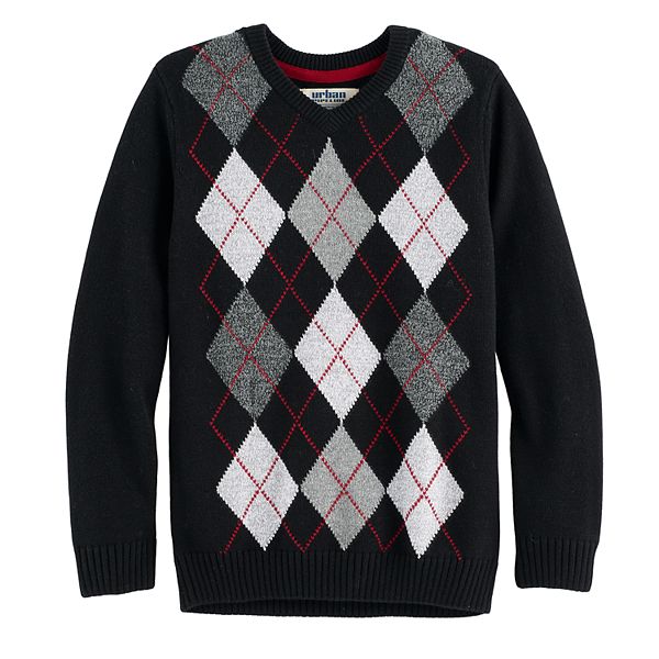 Boys 8-20 Urban Pipeline™ Regular-Fit Argyle V-Neck Sweater