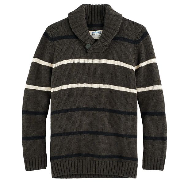 Boys 8-20 Urban Pipeline™ Regular-Fit Striped Shawl-Collar Sweater
