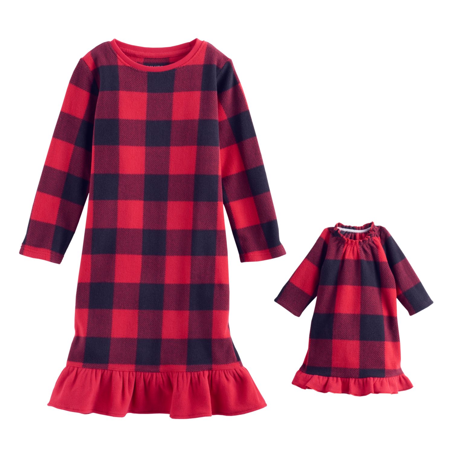 buffalo plaid baby girl pajamas