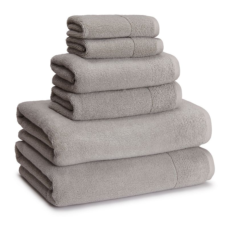 21006189 Cassadecor Osaka 6-Piece Bath Towel Set, Grey, 6 P sku 21006189