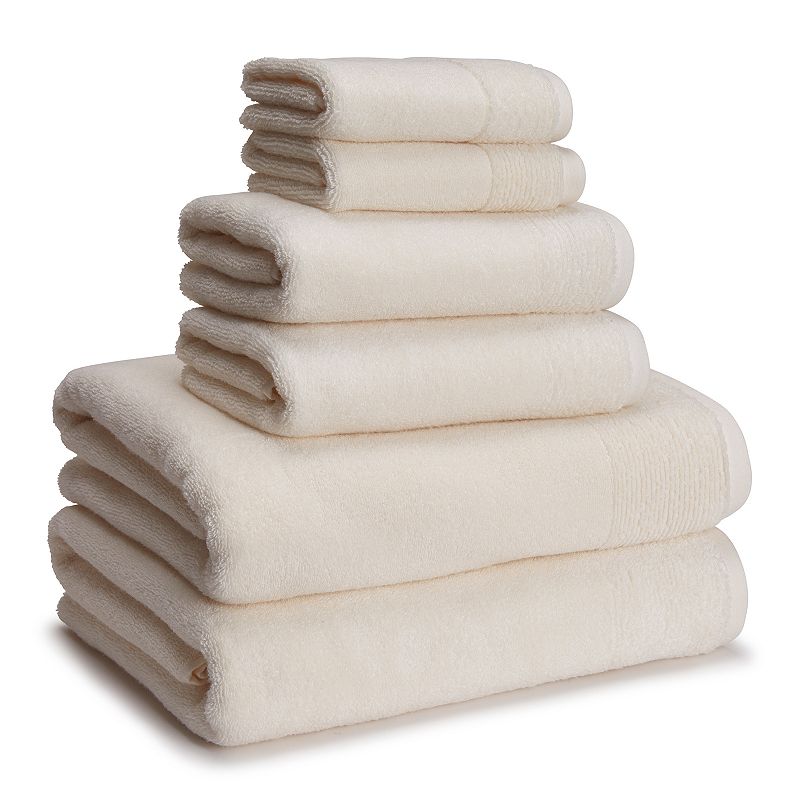 Cassadecor Osaka 6-Piece Bath Towel Set, Natural, 6 Pc Set