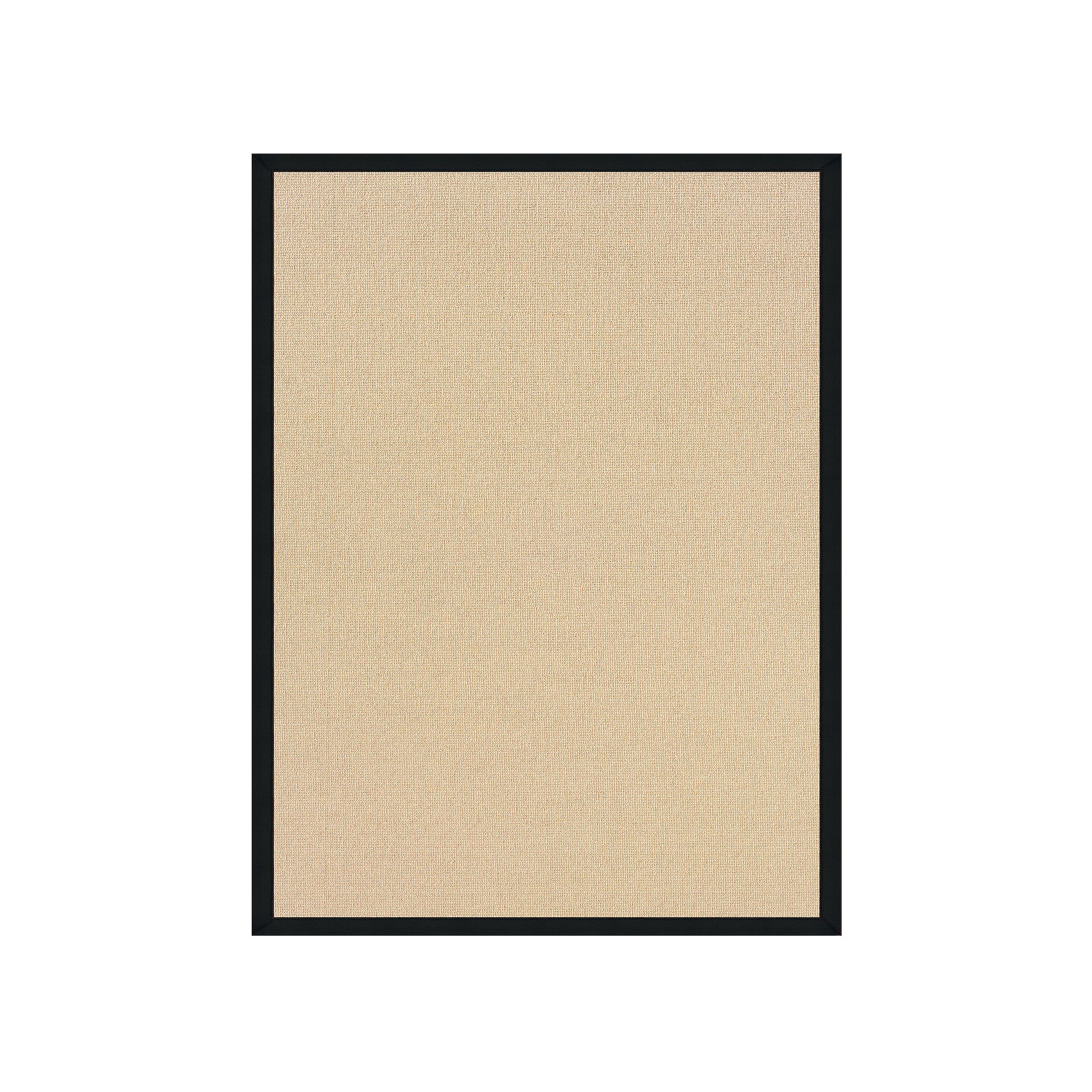 Linon Athena Natural Rug, Black