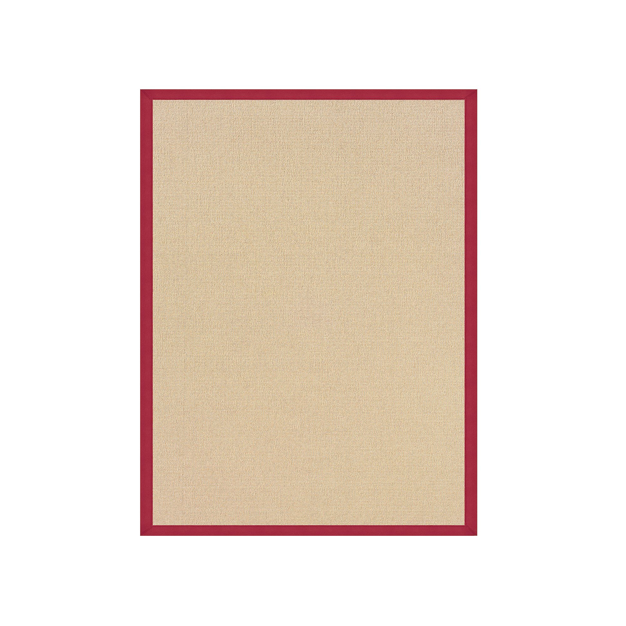 Linon Athena Natural Rug, Red