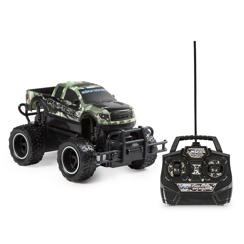 World Tech Toys Remote Control Ford F-150 SVT Raptor Camo Truck, Green
