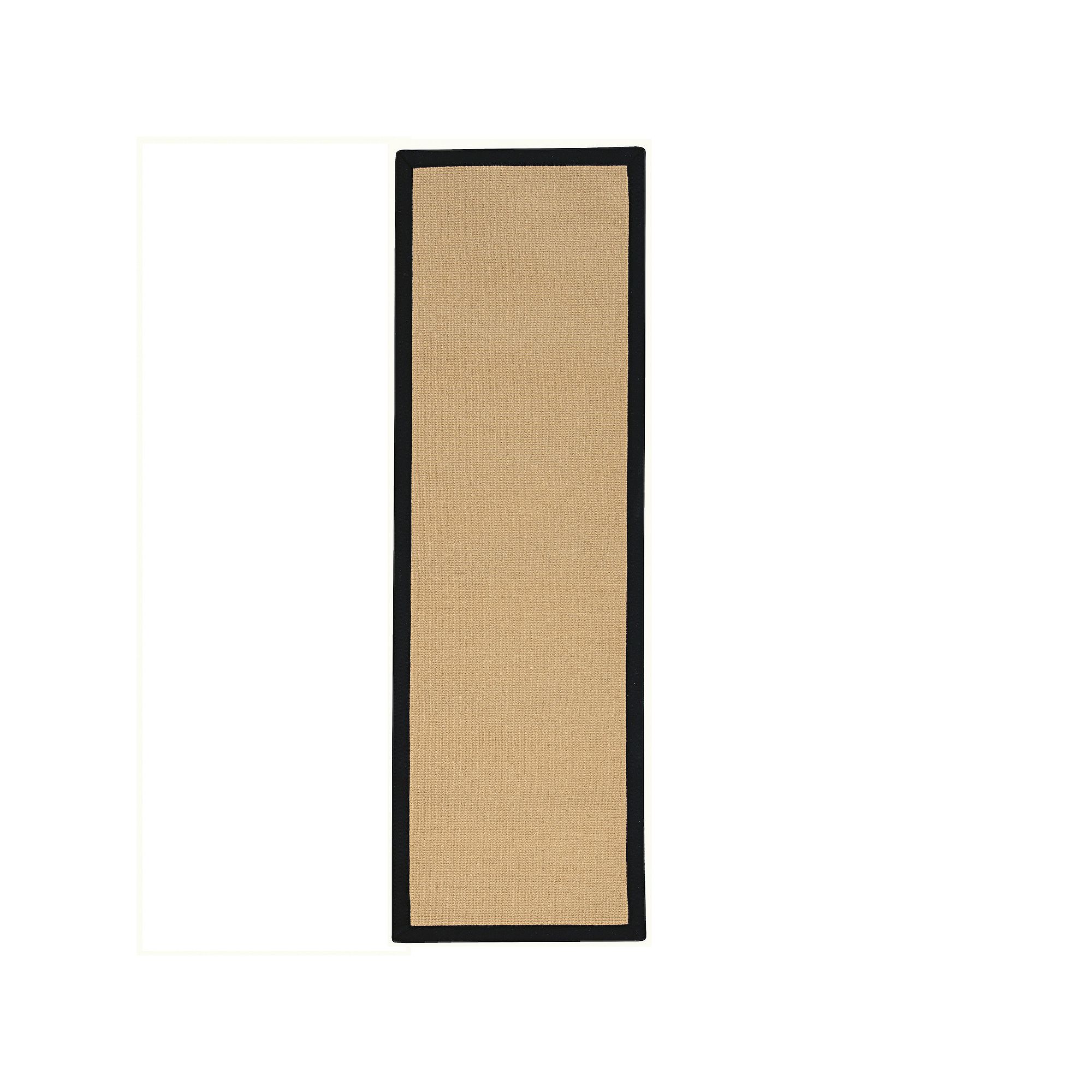 Linon Athena Sisal Rug, Black