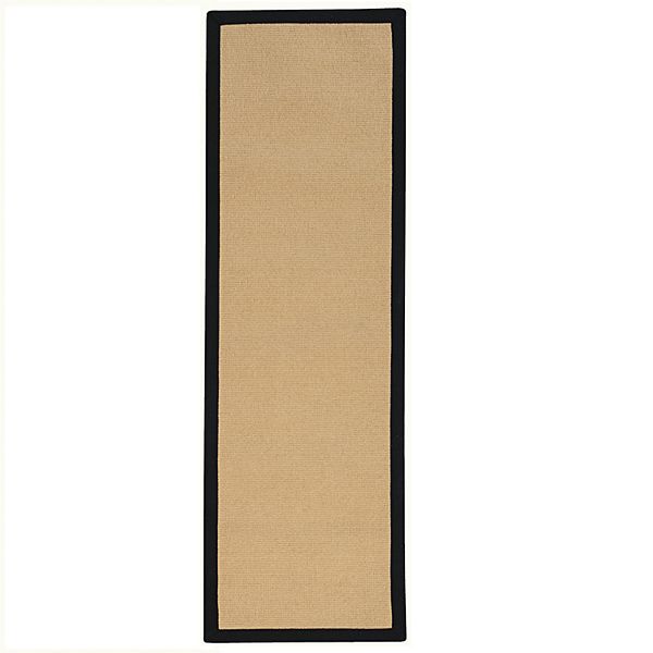 Linon Athena Sisal Rug - Black (2.5X8 FT)