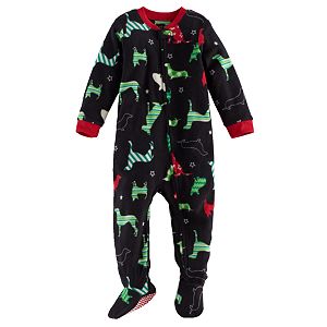 Baby Jammies For Your Families Holiday Dogs Microfleece Footed Pajamas