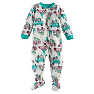 Baby Jammies For Your Families Retro Car Microfleece Footed Pajamas
