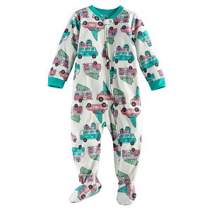 Baby Jammies For Your Families Retro Car Microfleece Footed Pajamas