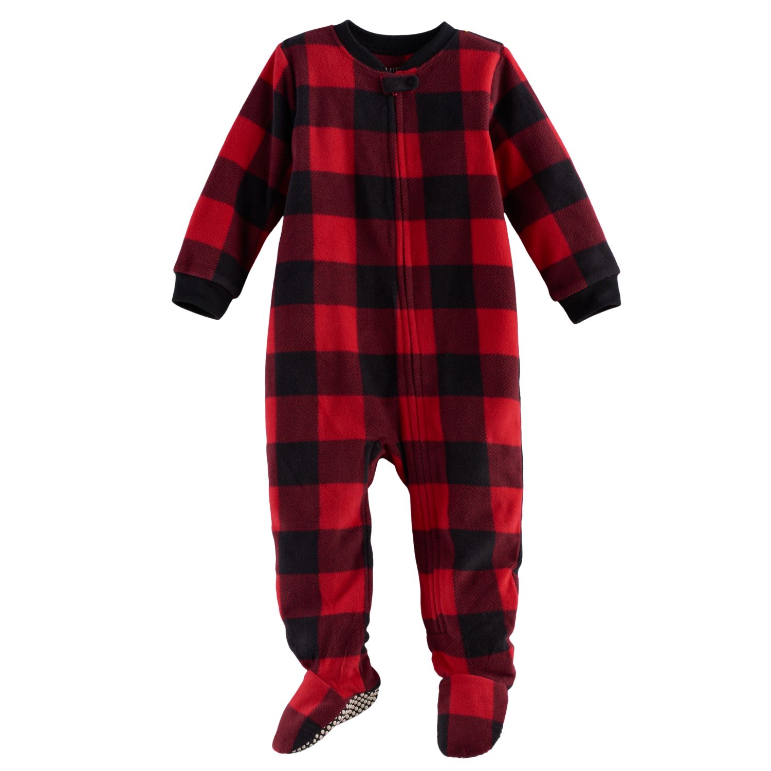 red plaid baby pajamas