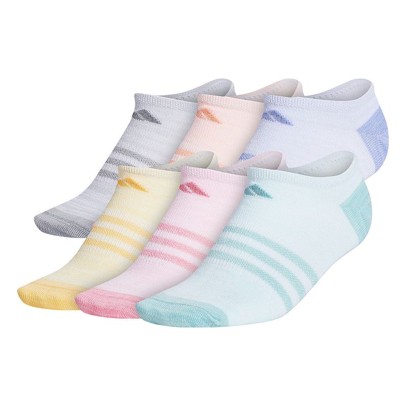 64300780 Girls adidas 6-Pack Superlite No-Show Socks, Size: sku 64300780