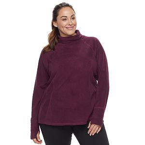 Plus Size Tek Gear Microfleece Turtleneck Pullover Top