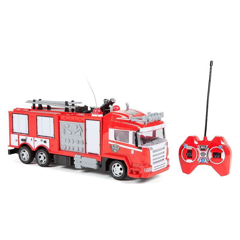 World Tech Toys Remote Control Fire Rescue Truck, Multicolor