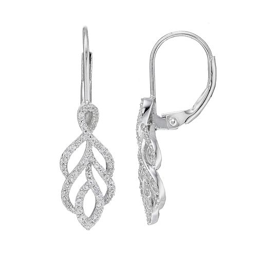 1 2 carat diamond earrings sterling silver