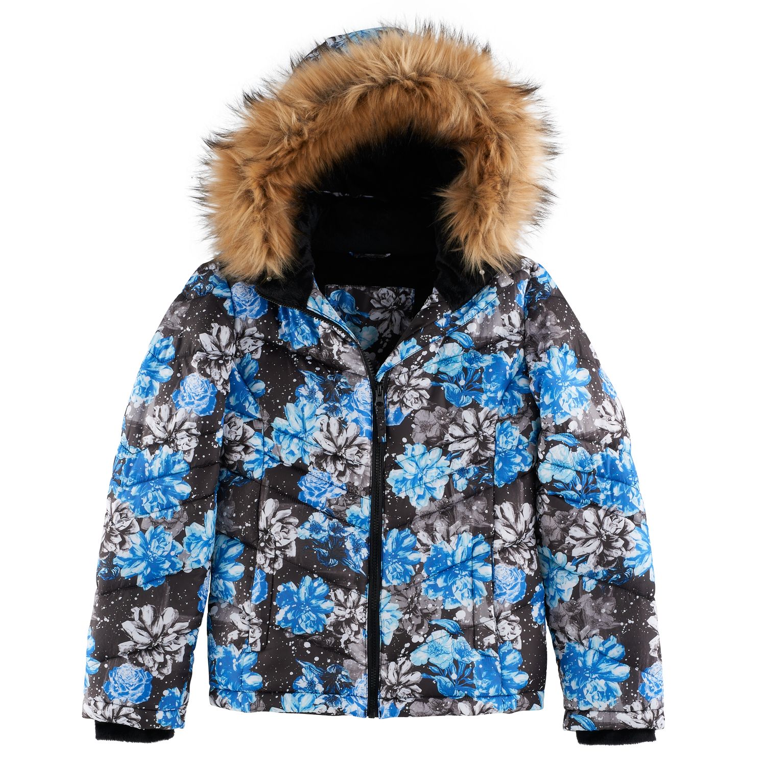 kohls black fur coat