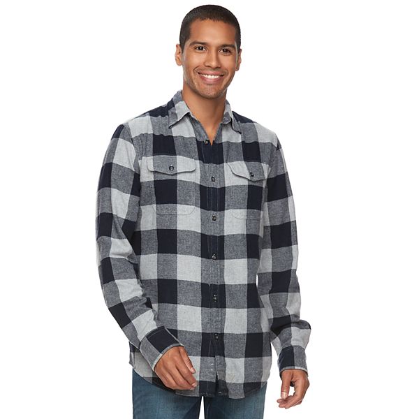 Men's Sonoma Goods For Life® Slim-Fit Plaid Flannel Button-Down Shirt