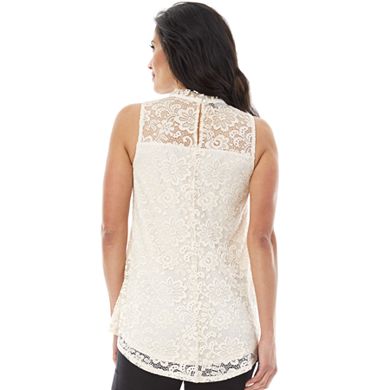 Women's Apt. 9® Lace Mockneck Swing Tank