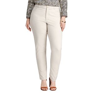 Plus Size Chaps 4-Way Stretch Twill Straight-Leg Pants