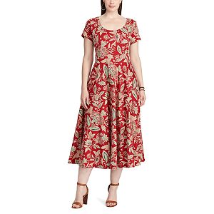 Plus Size Chaps Cotton Short Sleeve Dress