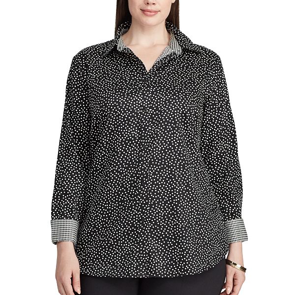 Plus Size Chaps NonIron Cotton ButtonDown Shirt