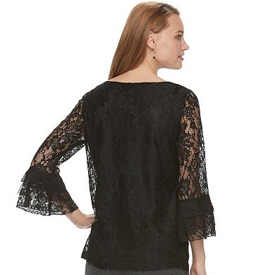 Women's ELLE™ Tiered Lace Top