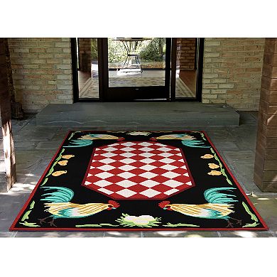 Liora Manne Frontporch Rooster Indoor Outdoor Rug