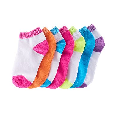 Girls 4-16 SO® 7-pk. Neon Lurex Low Cut Socks 